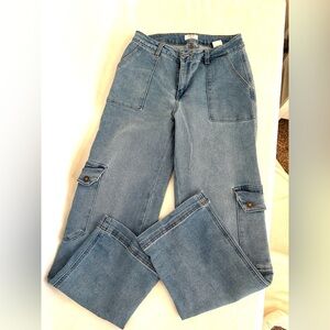 Stylish Denim cargo mom Straight Leg Women's Jeans sz 4